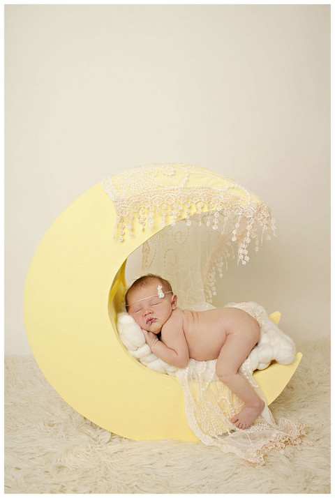 Newborn in Moon Pose