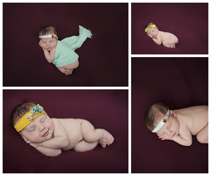 Newborn purple and aqua