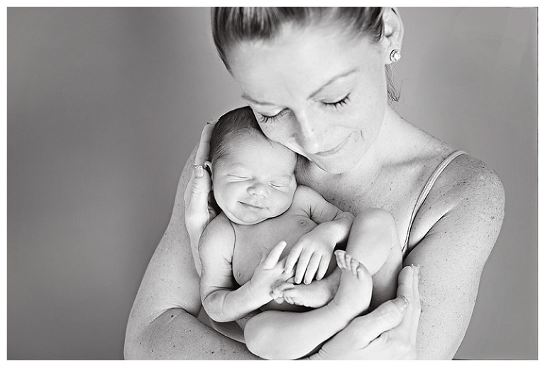 mother and newborn infant son photography
