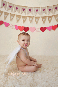 naked baby with wings on valentines