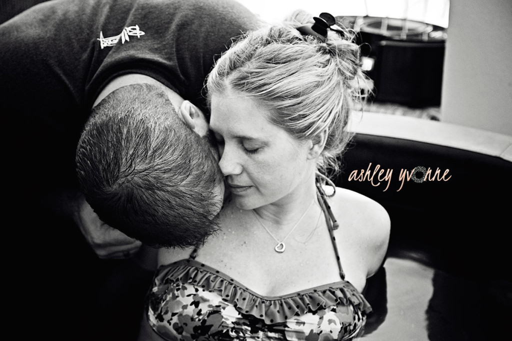 Serene moment between mom and dad