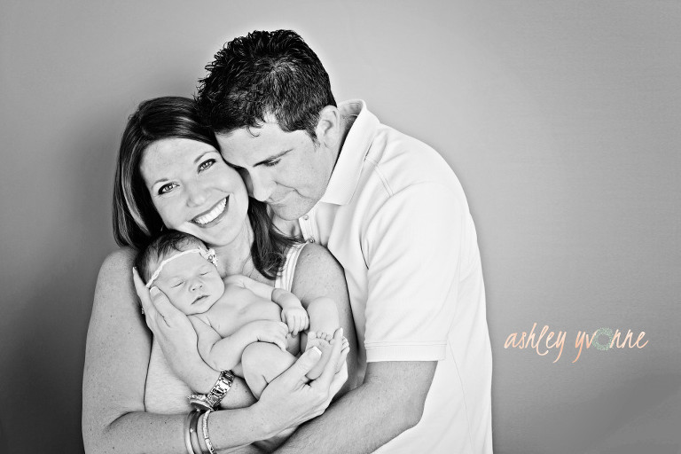 Family photo during newborn images