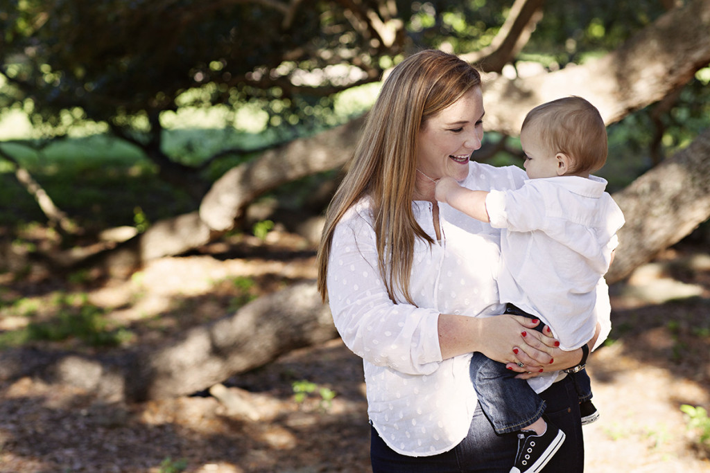 Mom and Son in park